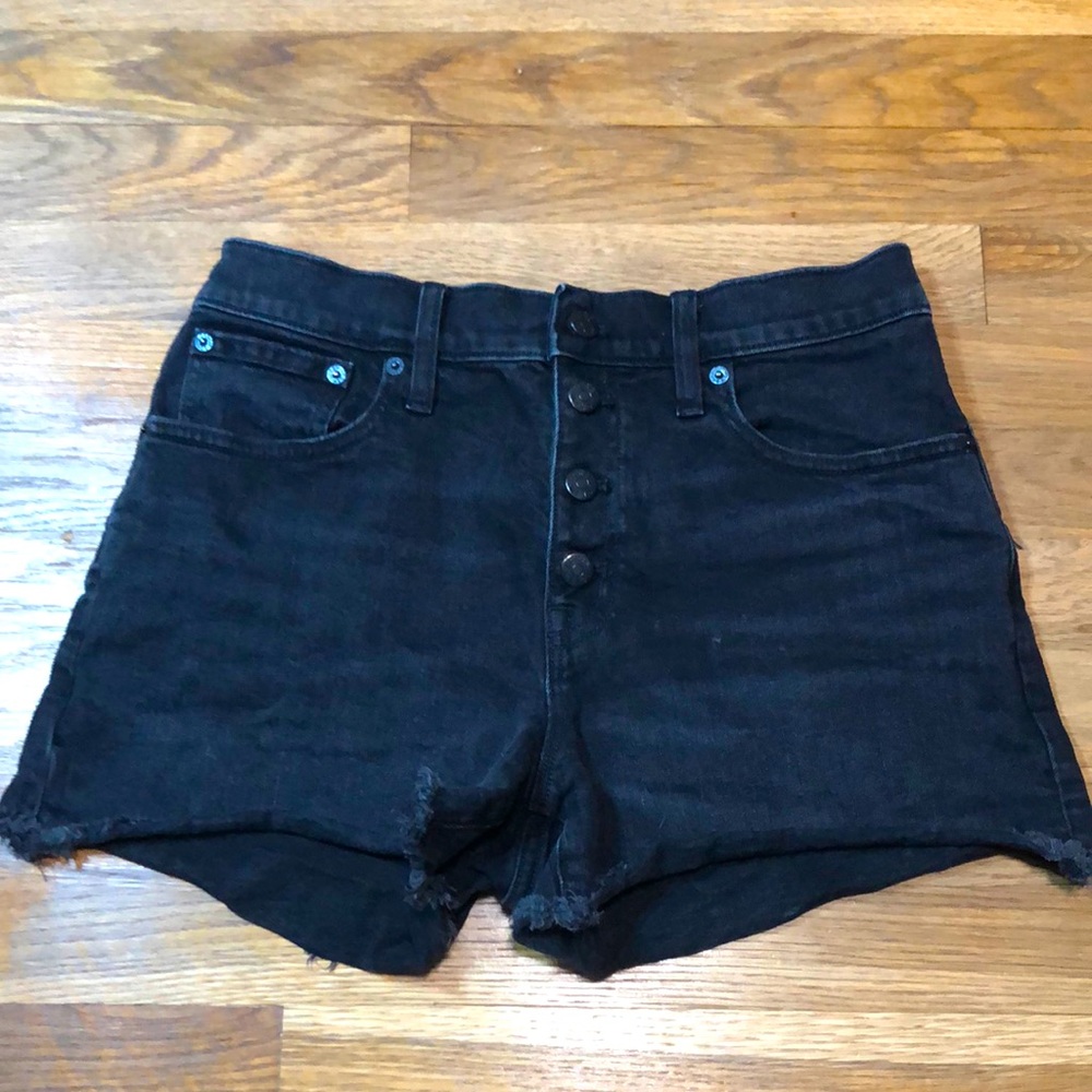 J CREW button fly jean shorts